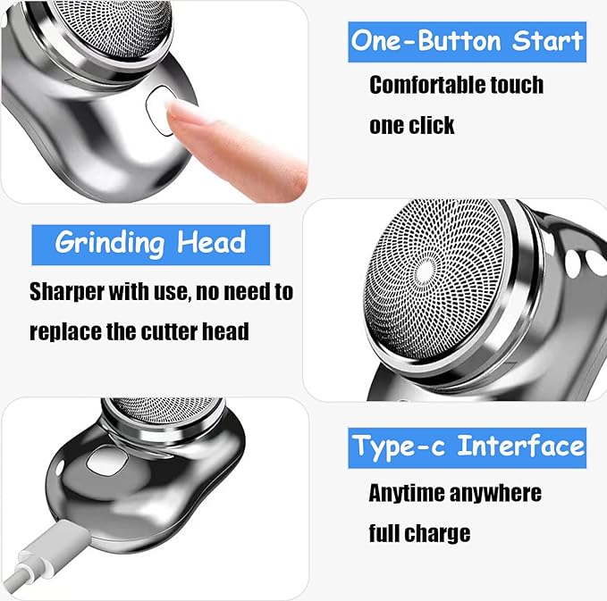 Mini-Shave Portable Electric Shaver, 2026 New Upgrade Mini Electric Razor Shavers for Men