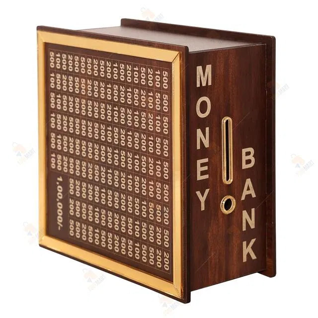 Wooden 1cr Bank